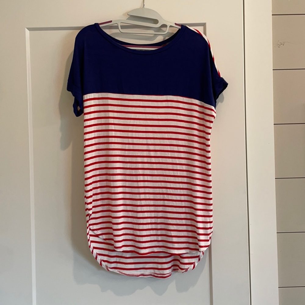 Red white and blue tunic
